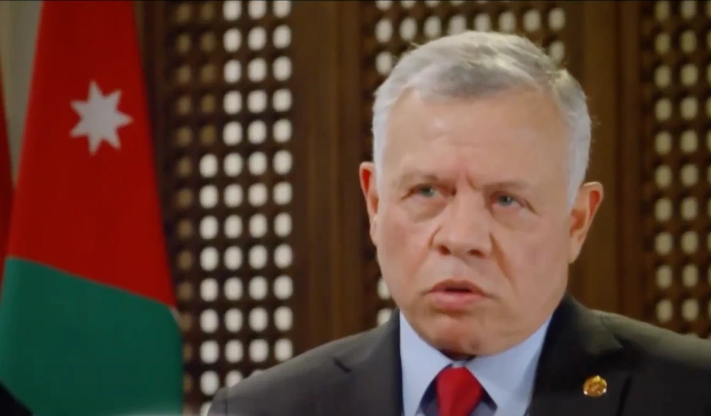 King Abdullah II of Jordan told CNBC he supports the idea of a Middle East military alliance built on the same lines as NATO. (Screenshot/CNBC)