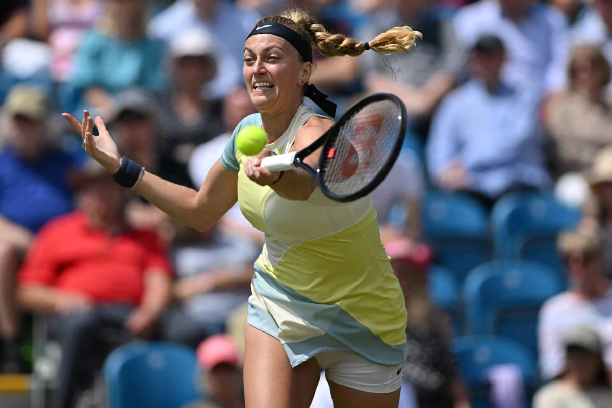 Kvitova advances at Eastbourne, sets up final against Ostapenko