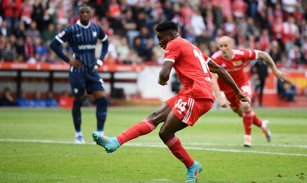 Taiwo Awoniyi scores a goal during a match between Union Berlin and VfL Bochum in Berlin. (Reuters/File)