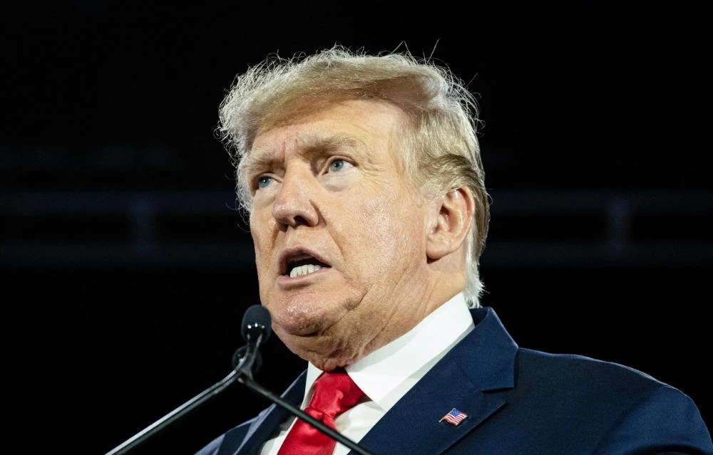 Former US President Donald Trump gives the keynote address at the Faith & Freedom Coalition during their annual "Road To Majority Policy Conference", June 17 2022, in Nashville, Tennessee. (AFP)