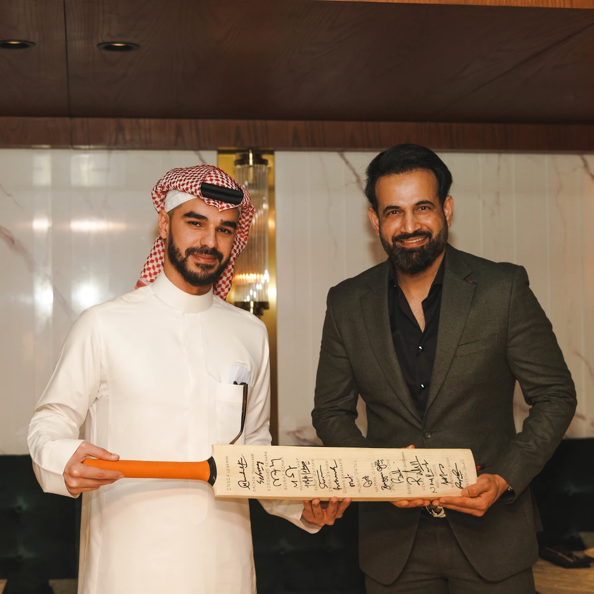 Indian cricket legend Irfan Pathan has lauded the rapid progress of the game in Saudi Arabia. (Supplied)