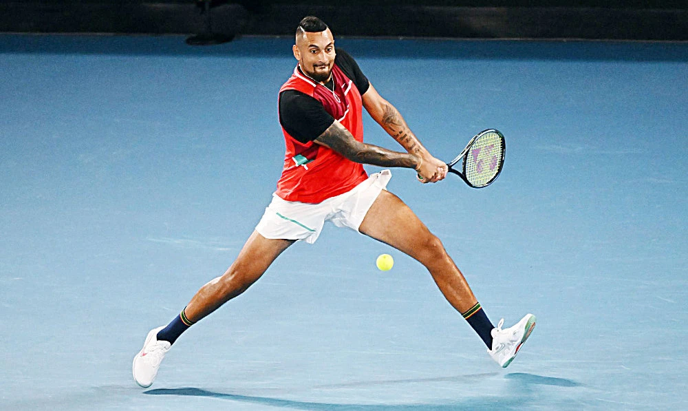 The volatile Australian shot to fame at the All England Club in 2014 when ranked 114 in the world, he stunned two-time champion Rafael Nadal. (Reuters)