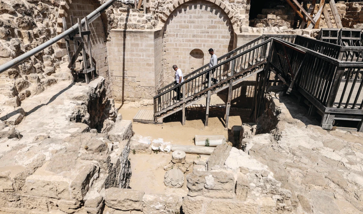 An archaeological site in Gaza. Archaeology is a highly political subject in Israel and the Palestinian territories, and discoveries are used to justify the territorial claims of each people. (AFP)