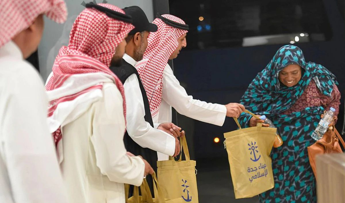 The port received the first group of Hajj pilgrims traveling by ship from Sudan on June 16. (SPA)