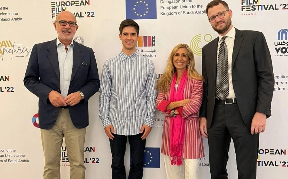 Italian screenwriter wows cinemagoers on first visit to the Kingdom