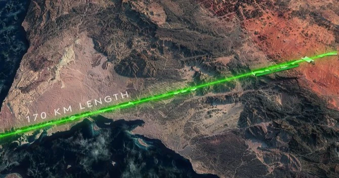 Starting in the west at the Gulf of Aqaba and terminating at the NEOM International Airport within the upper valley region, The Line is subdivided into around 135 modules, according to a statement.
