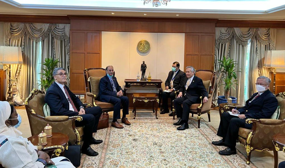 The OIC delegation was headed by Ambassador Yousef bin Mohammed Al-Dobeay, assistant secretary-general for political affairs. (Twitter @OIC_OCI)