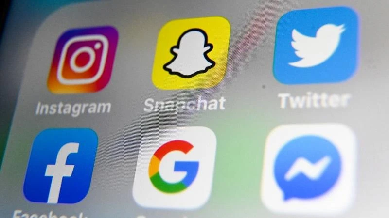Facebook, Instagram, TikTok and Snapchat could be sued under the state’s law if a prosecutor believes the companies utilized features they knew or should have known would addict minors. (AFP/File Photo)
