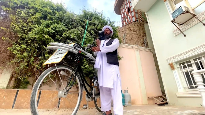 Afghan pilgrim bicycling to Makkah reaches Saudi Arabia by air