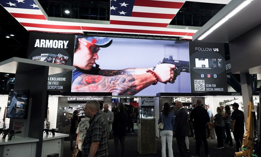Attendees at the National Rifle Association (NRA) annual convention in Houston, Texas, U.S., May 27, 2022. (Reuters)