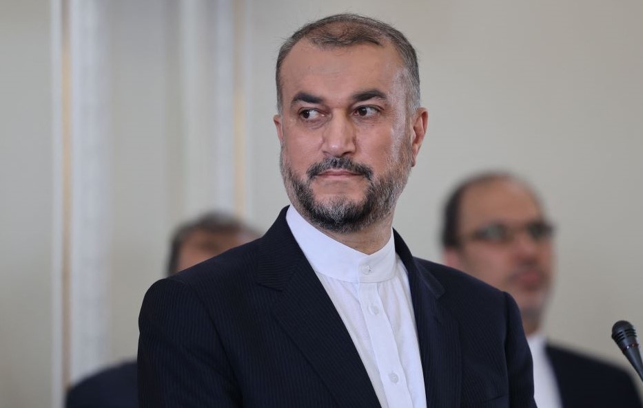 Iran’s FM Hossein Amir-Abdollahian during a joint press conference with his Syrian counterpart in Tehran, July 20, 2022. (AFP)