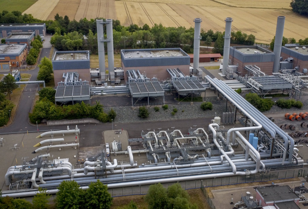 The gas storage plant Reckrod is pictured near Eiterfeld, central Germany. (AP/File)