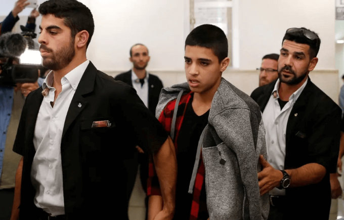 Ahmad Manasra after his sentencing hearing at the District Court in Jerusalem, Nov. 7, 2016. (AFP)