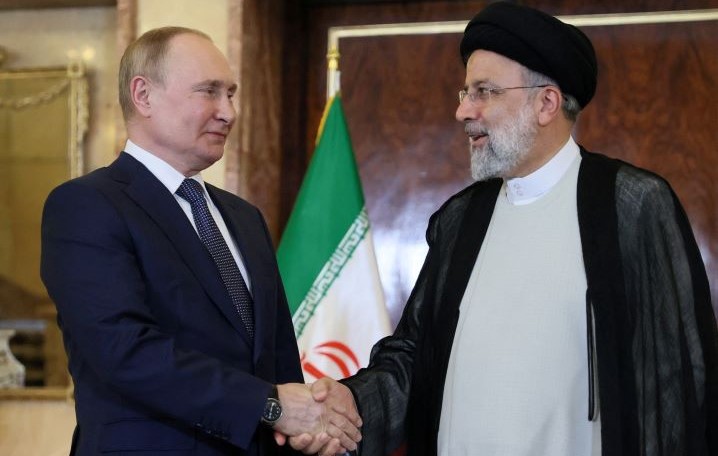Russian President Vladimir Putin and Iranian President Ebrahim Raisi meet in Tehran, Iran, July 19, 2022. (Reuters)