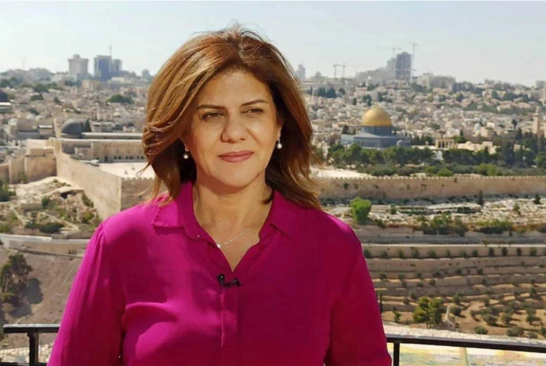 Al-Jazeera's veteran journalist Shireen Abu Akleh during one of her reports from Jerusalem. (AFP/File)