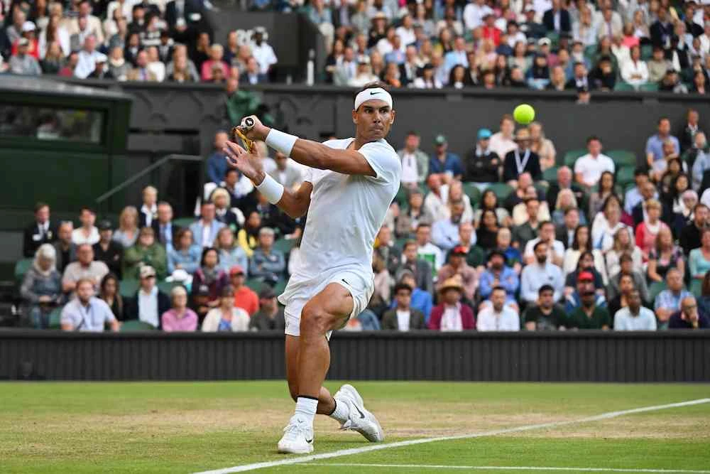 Rafael Nadal started his campaign at the All England Club slowly but is now in the groove as he hunts a third Wimbledon crown. (AFP)