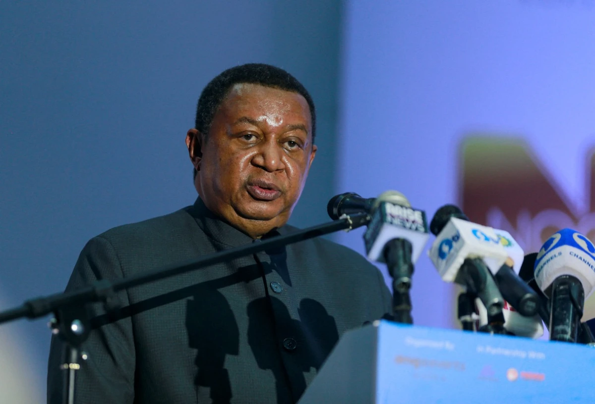 Mohammad Barkindo, secretary-general of OPEC, addresses delegates at the opening of the Nigeria Oil & Gas 2022 meeting in Abuja on Tuesday. Reuters