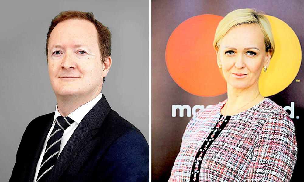Adam Jones, country general manager of Mastercard MENA Central cluster, and Maria Medvedeva — vice president for Saudi Arabia and Bahrain.