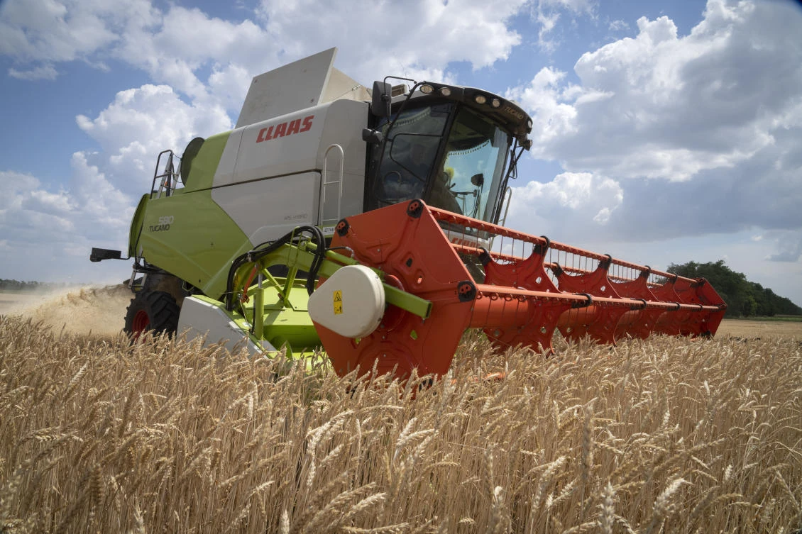 Russia’s invasion and sea blockade of Ukraine has stalled exports, leaving dozens of ships stranded and more than 20 million tons of grain stuck in silos at Odesa. (AP)