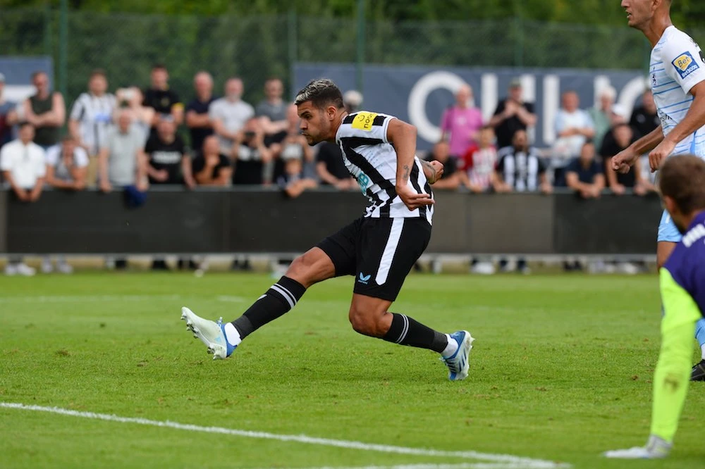 Bruno Guimaraes picked up where he left off last season with a goal and an assist as Eddie Howe’s men continued their preparations for the new Premier League season. (Twitter/@NUFC)