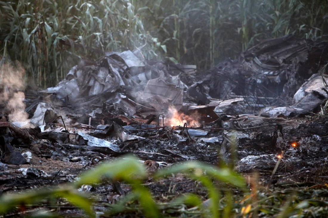 The Ukraine-owned An-12, was heading from Serbia to Jordan. (AP)