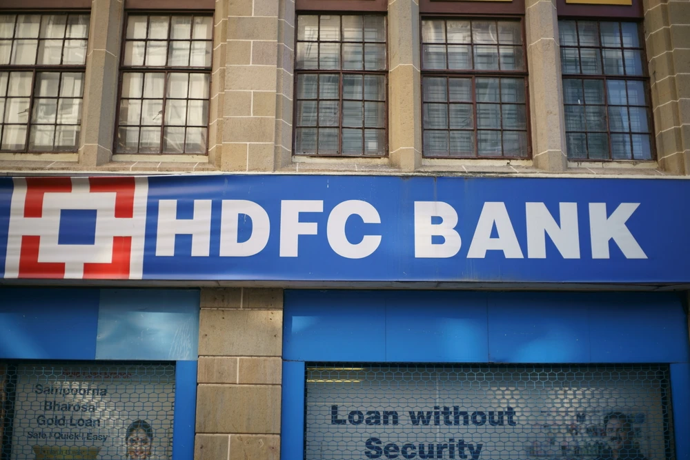HDFC Bank's net profit for the fiscal first quarter rose to 91.96 billion rupees. (Shutterstock)