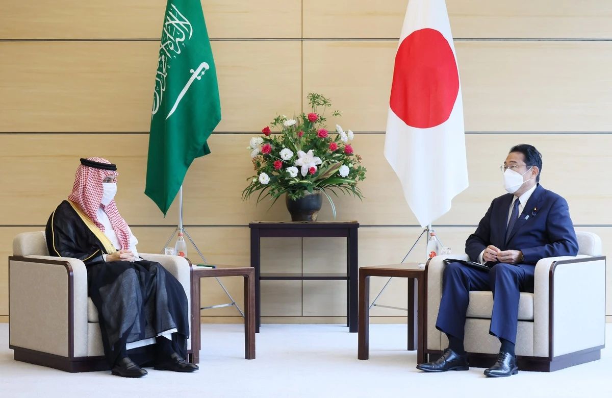 Prince Faisal bin Farhan Al-Saud, Minister of Foreign Affairs of Saudi Arabia, said the Kingdom will always stand with Japan. (AFP)