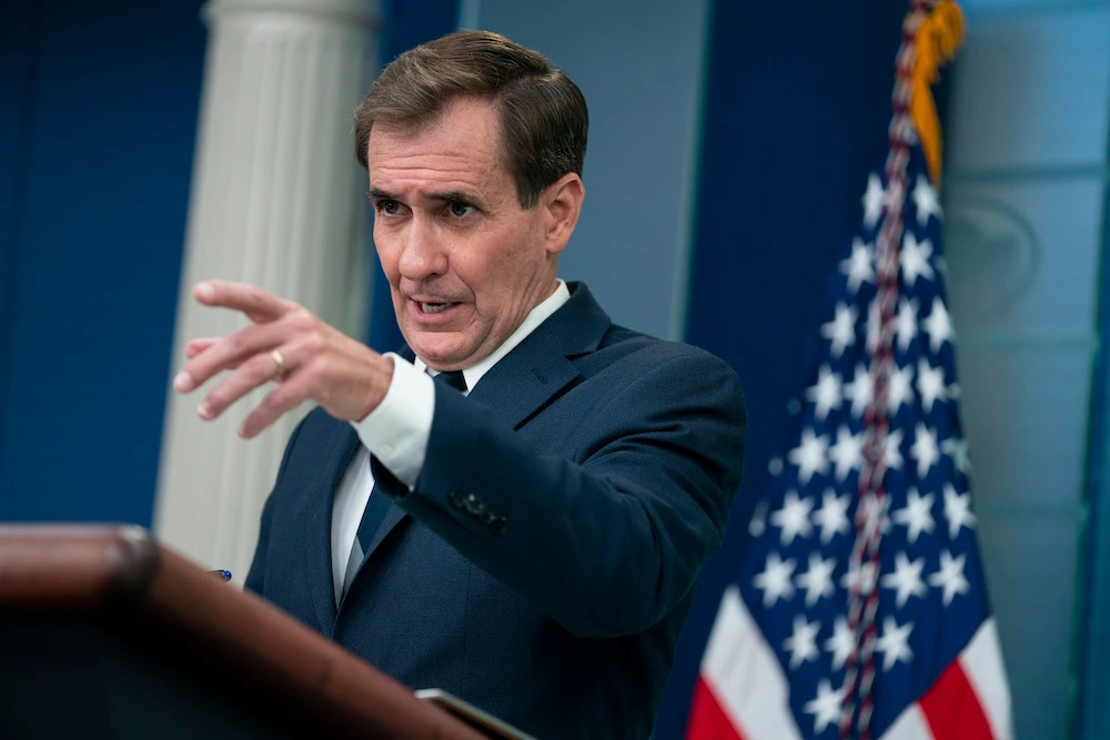 John Kirby, the chief National Security Council spokesman, said the Russians are preparing to install proxy officials, establish the rouble as the default currency and force residents to apply for citizenship. (AP)