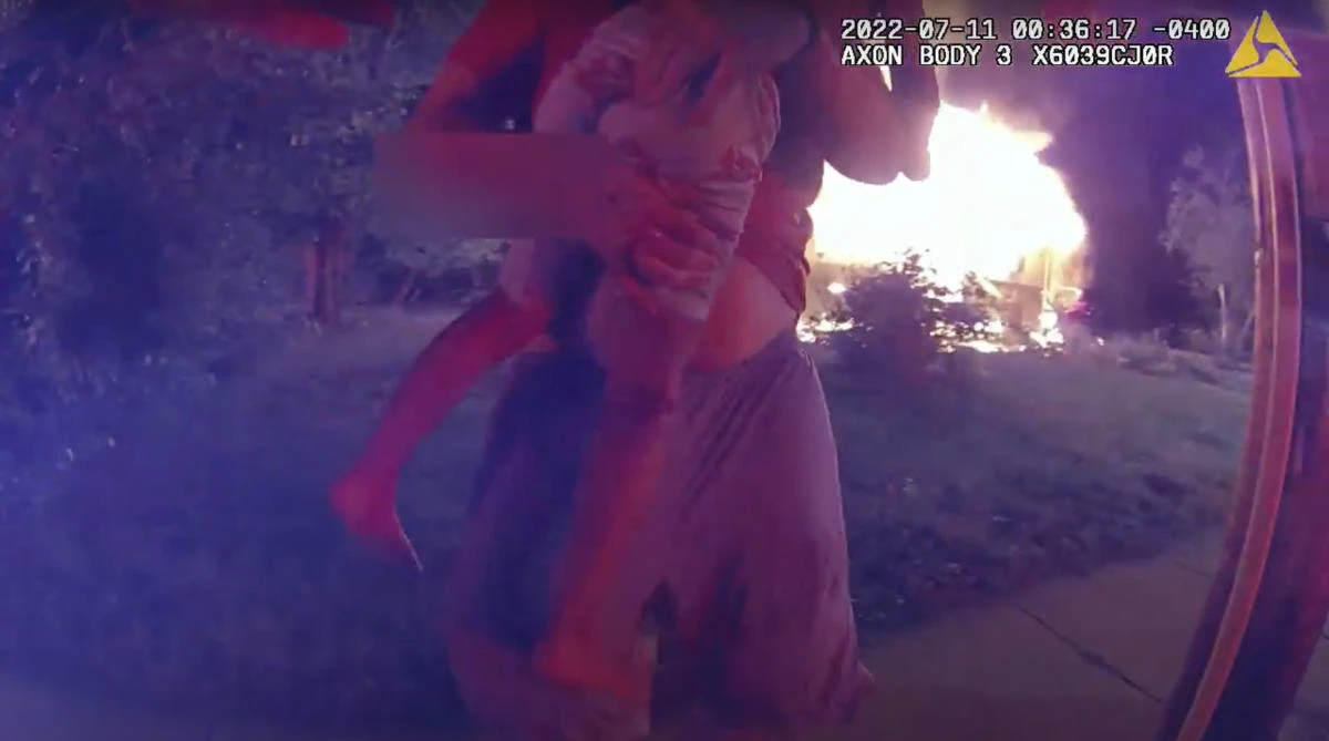Man saves 5 from house fire; jumps out a window to save baby