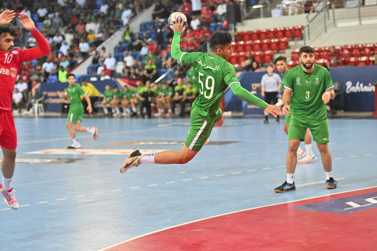 Action from Saudi Arabia semi-final loss to Bahrain. (Supplied)