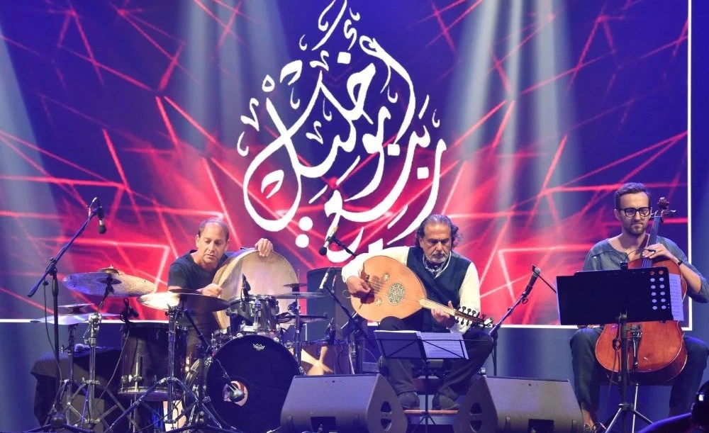 Rabih Abou Khalil performing at the Arabic Jazz Music Festival. (AN Photo / Essa Abdullah Aldobaisi)