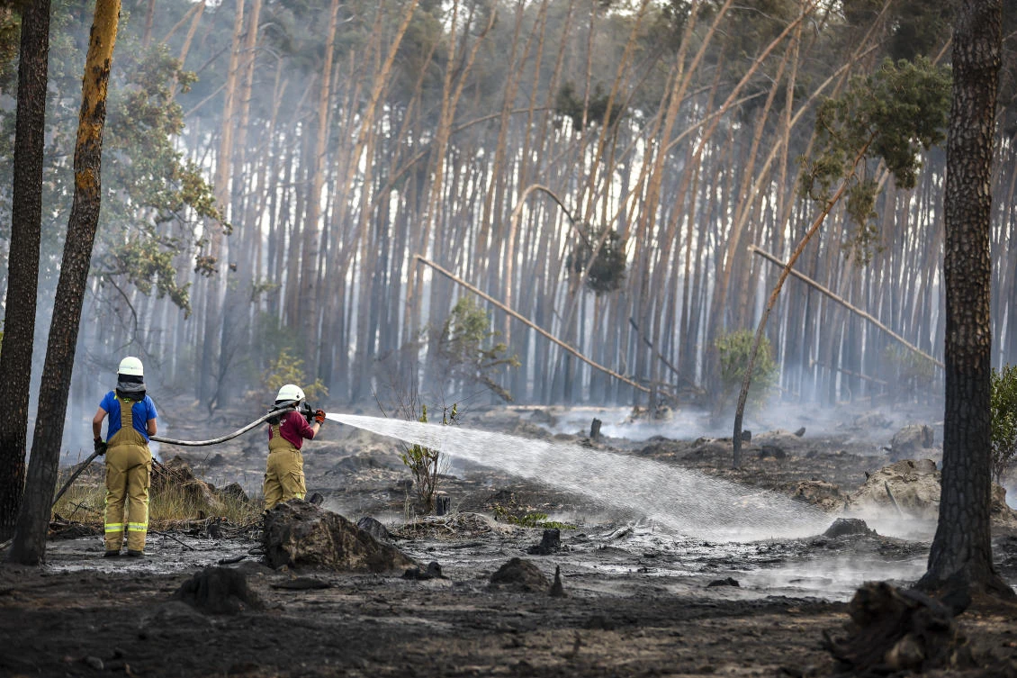 Around 350 people were involved in fighting the blaze, which had spread to cover 850 hectares (2,100 acres), according to officials. (File/AP)