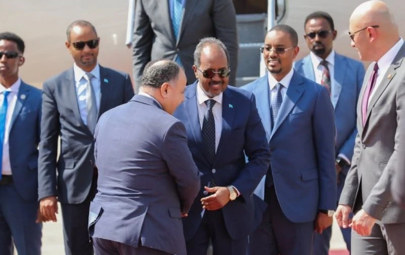 Arab League chief, Somali president hold talks