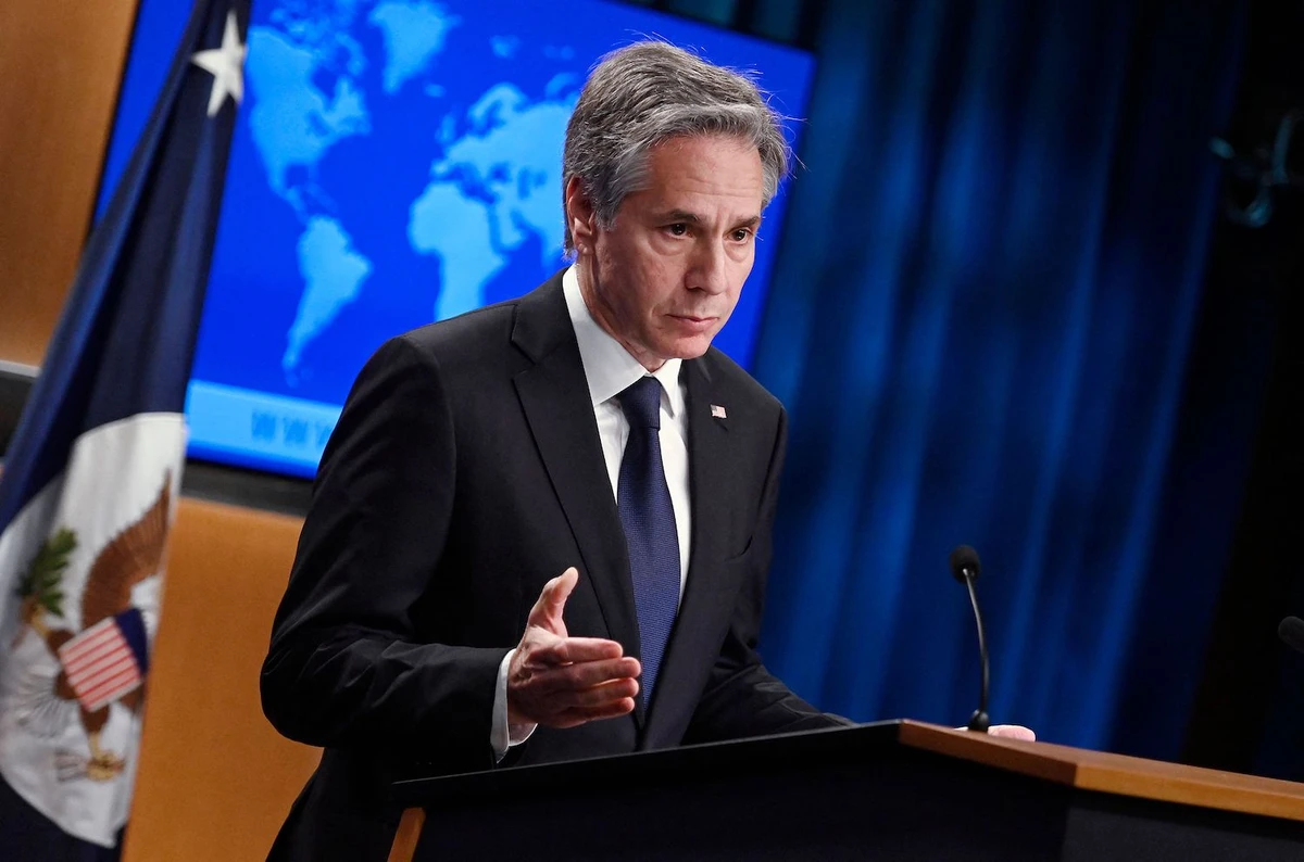 US Secretary of State Antony Blinken speaks during a press conference at the State Department in Washington, DC, on July 27, 2022. (AFP)