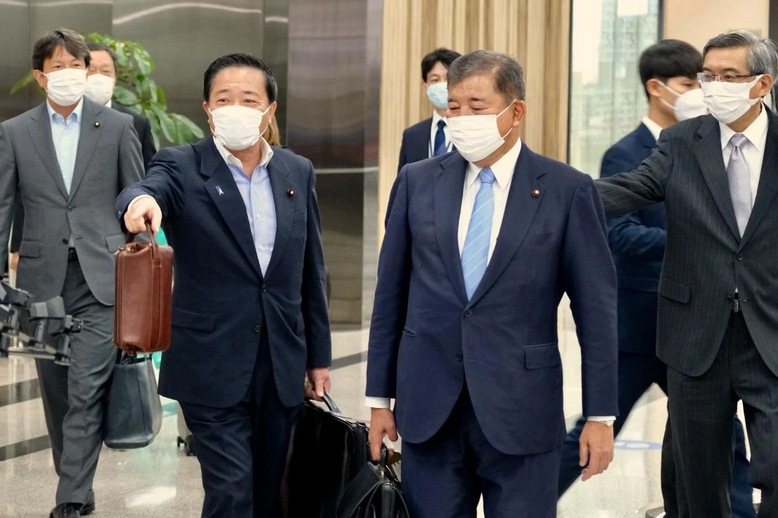 Japanese lawmakers were welcomed by President Tsai Ing-wen and will also meet with Su Tseng-chang, president of the Executive Yuan, and representatives from Taiwan’s Defense Ministry. (AFP)