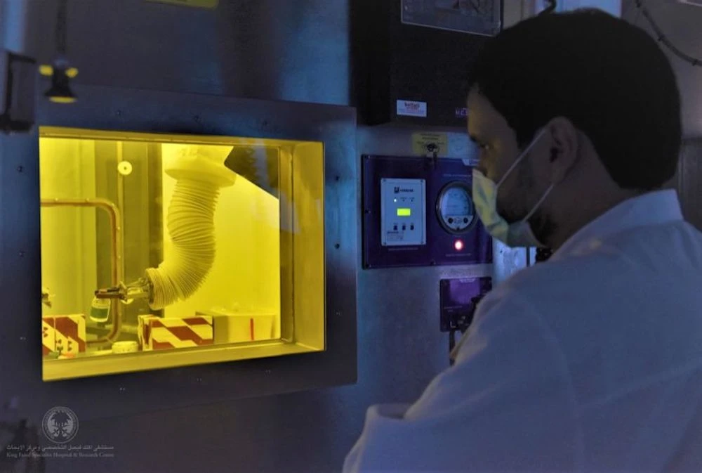 A team at King Faisal Specialist Hospital & Research Center developed a novel way to produce large quantities of highly purified radioactive isotope gallium-68 used in cancer diagnosis. (Supplied)