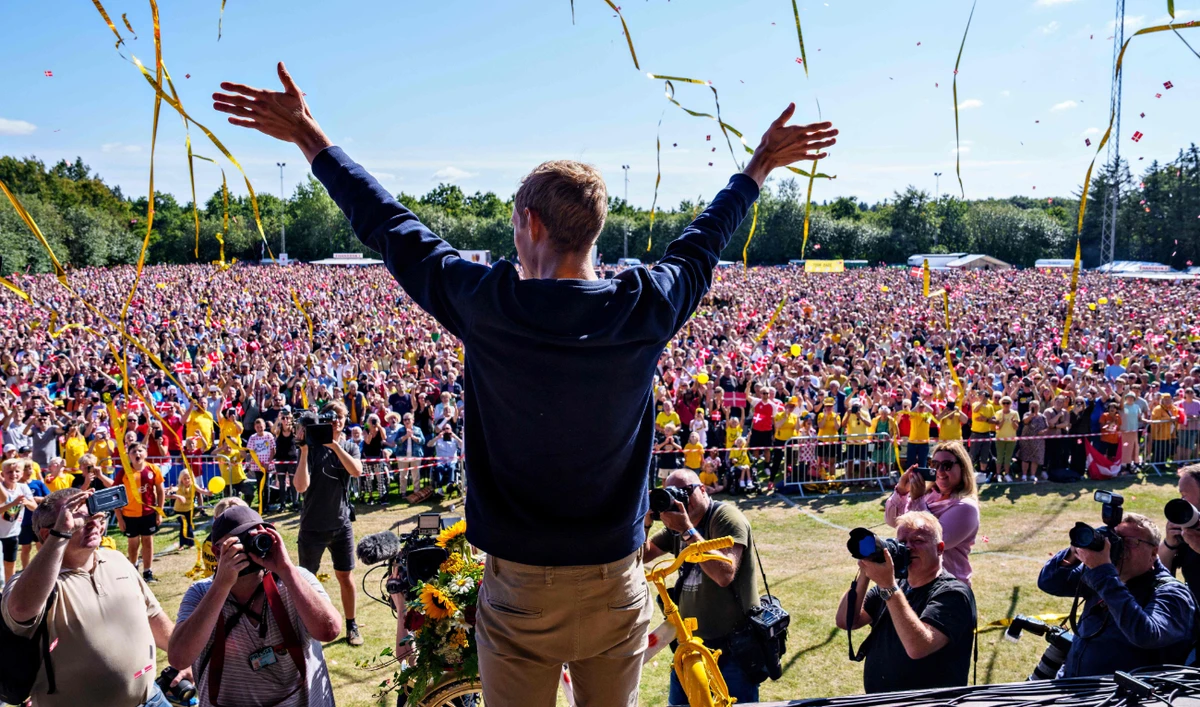 Tour de France champion Vingegaard returns to hero’s welcome in village home
