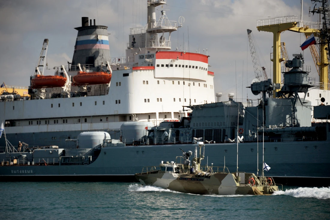 Syrian cargo ship, sanctioned by the United States and carrying what Ukraine says is stolen barley from the war-torn country, docked in Lebanon. (AFP)