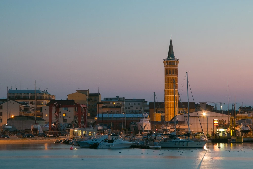 The port of Civitanova Marche in Italy, where police arrested an Italian man in the slaying of a Nigerian vendor whose brutal beating death on the busy beach town was filmed by onlookers. (Shutterstock)