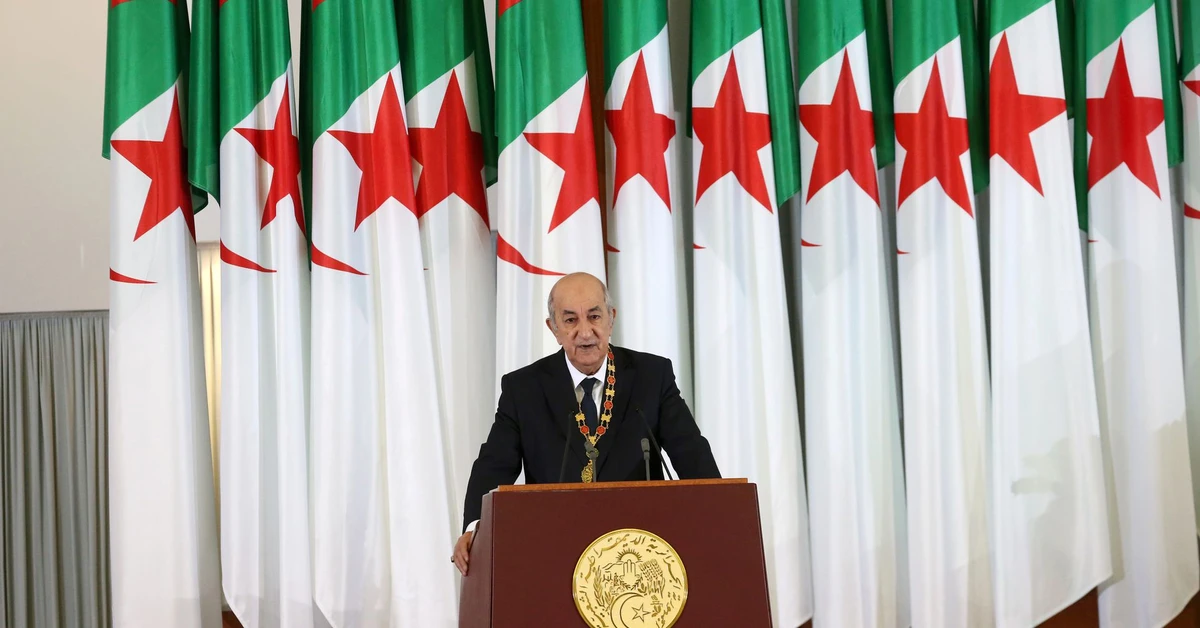 President Tebboune was responding to growing demands from academics and undergraduates. (File/Reuters)