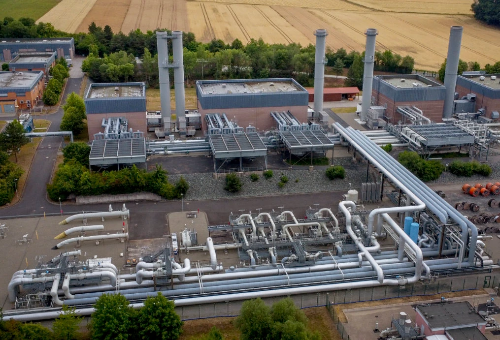 The gas storage plant Reckrod is pictured near Eiterfeld, central Germany. (AP/File)