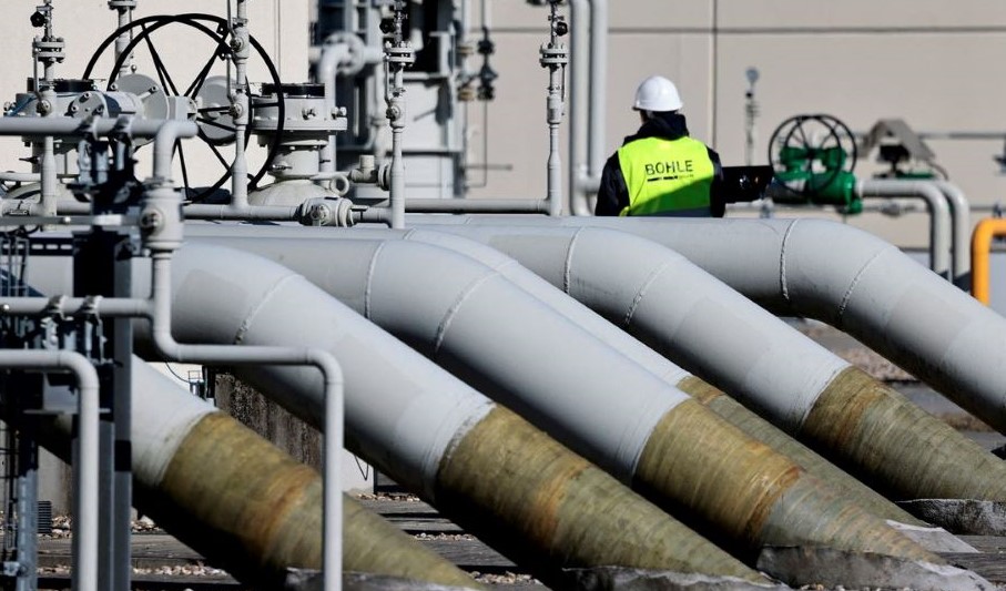 Pipes at the landfall facilities of the Nord Stream 1 gas pipeline in Lubmin, Germany, Mar. 8, 2022. (Reuters)