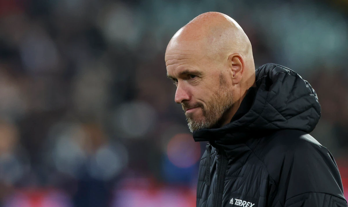 Manchester United’s manager Erik ten Hag. (AP)