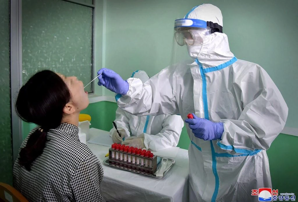 North Korean state media have meticulously reported the official number of cases, deaths, treatments and recoveries every day since its coronavirus outbreak. (KCNA via KNS/AFP)