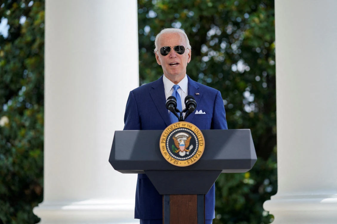 US President Joe Biden speaks at the White House in Washington, August 5, 2022. (File/Reuters)