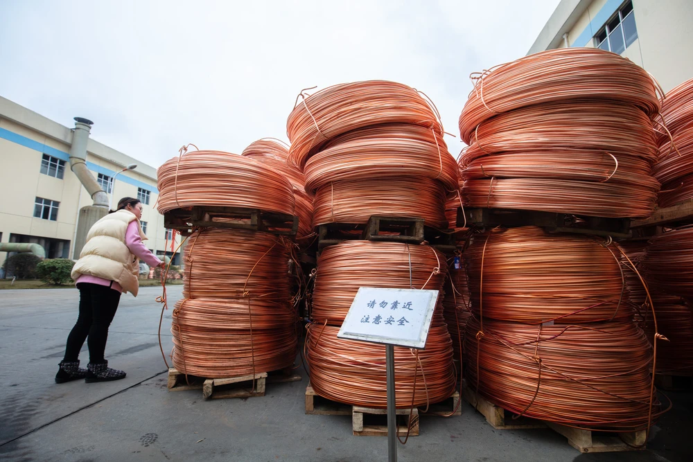 China's July copper imports rise as price slump spurs buying. (Shutterstock)