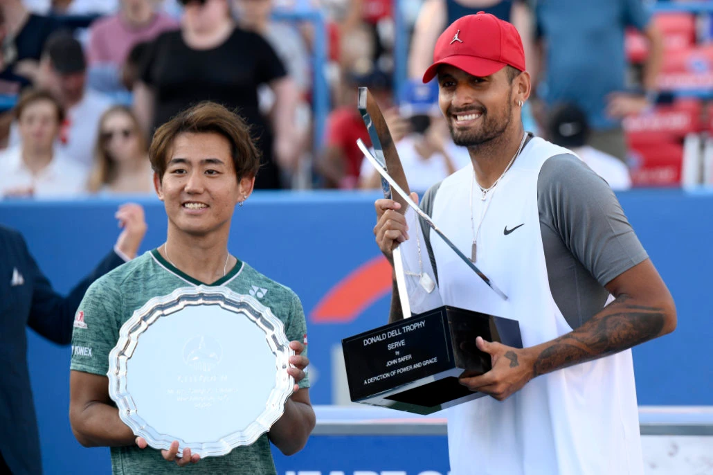 Kyrgios ends title drought at Citi Open; Samsonova takes women’s crown