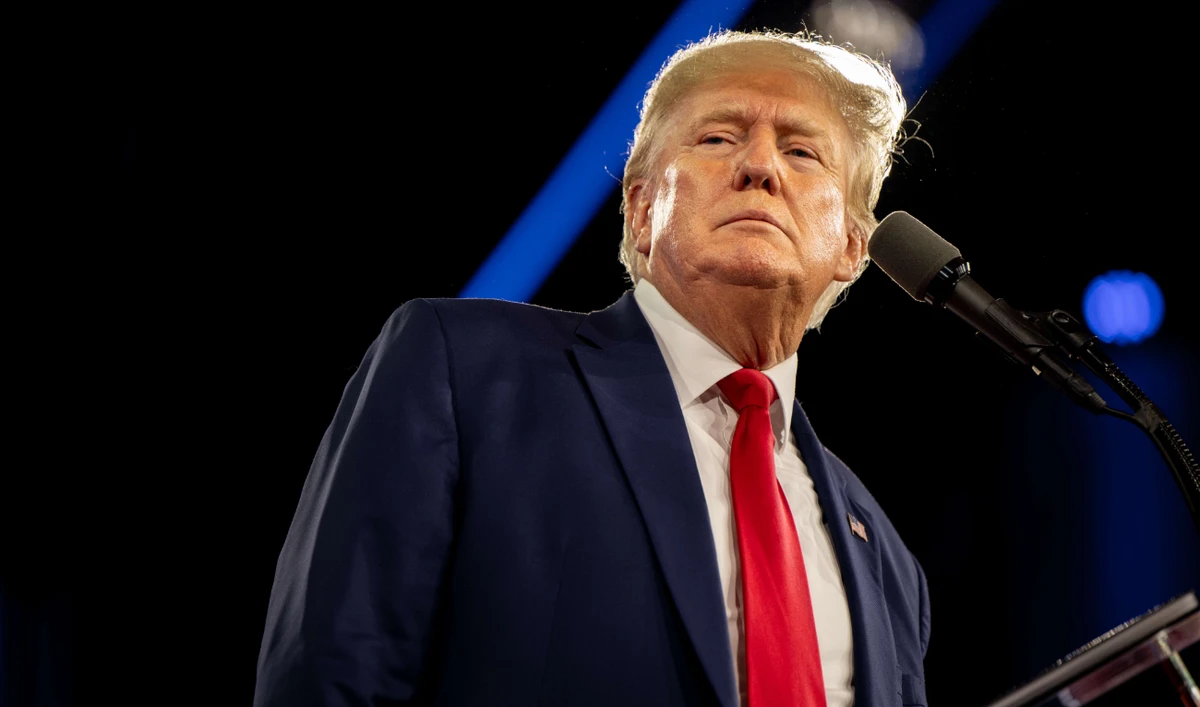 Former US President Donald Trump speaks at the Conservative Political Action Conference (CPAC) at the Hilton Anatole on August 06, 2022 in Dallas, Texas. (AFP/File)