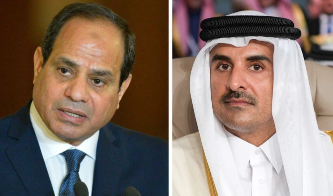 During the phone call, Sheikh Tamim and El-Sisi also discussed measures to strengthen bilateral ties. (File/AFP)