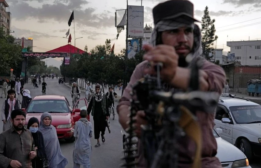Taliban fighters in Dasht-e-Barchi, Kabul, Afghanistan, Aug. 7, 2022. (AP Photo)